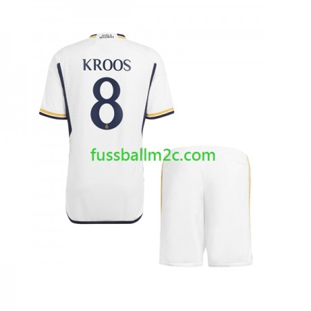 Fußballtrikots Real Madrid Kroos 8 Kinder Heim Trikotsatz 2023-2024
